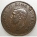 NEW ZEALAND 1947 . HALF 1/2 PENNY . ERROR . PLANCHET FLAW